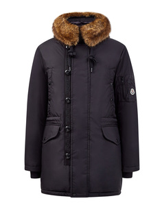 Утепленная парка Rolland из нейлона Longue Saison с мехом Moncler