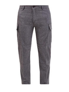 Брюки в стиле карго из меланжевой шерсти и кашемира Eleventy