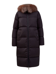 Удлиненный пуховик Marrionnier с отделкой из меха лисы Moncler
