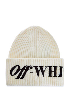 Шапка из эластичной шерстяной пряжи с макро-логотипом Off White