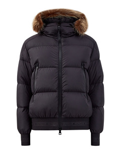Пуховик Veyre из стеганого нейлона rainwear с мехом сурка Moncler