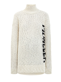 Удлиненный свитер из шерсти и альпаки с макро-интарсией Moncler