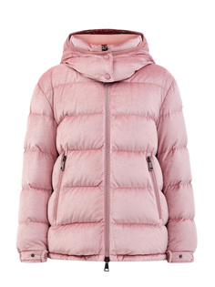 Бархатный пуховик Holostee с подкладкой из нейлона laqué Moncler