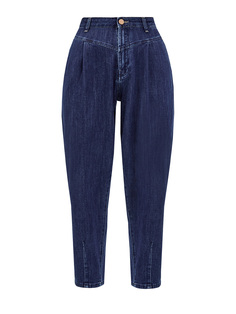 Окрашенные вручную джинсы Domizia с вышитым логотипом Scissor Scriptor
