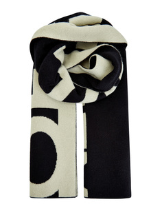 Шерстяной шарф с макро-принтом в технике интарсии Off White