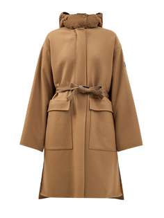 Пальто Fleole из шерстяной ткани double с рукавами кимоно Moncler