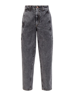 Высокие джинсы Curved из денима Authentic с декором Мониль Brunello Cucinelli