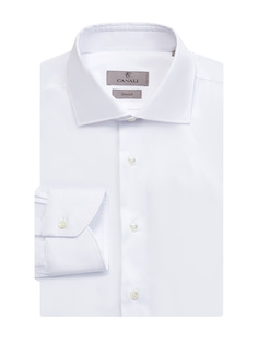 Рубашка из гладкого хлопкового поплина Stretch Canali