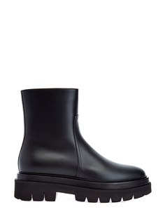 Ботинки из гладкой кожи на массивной подошве Santoni