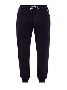 Спортивные брюки из хлопковой ткани с контрастными молниями Eleventy