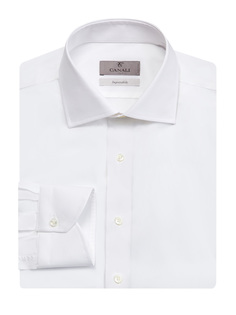 Классическая белая рубашка из тонкого хлопка Canali
