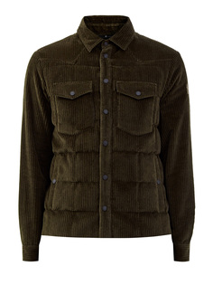 Утепленная куртка-рубашка Gelt из бархатистого вельвета Moncler