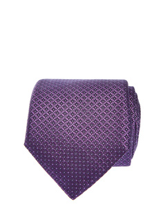 Шелковый галстук с объемным жаккардовым принтом Canali