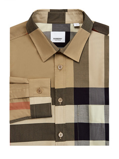 Рубашка из эластичного поплина в клетку Vintage Check Burberry
