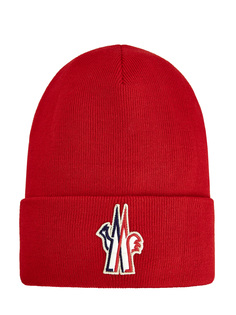 Шерстяная шапка из линии Après Ski с логотипом на отвороте Moncler
