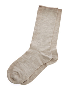 Бежевые носки из мягкой кашемировой пряжи Brunello Cucinelli