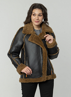 Короткая дубленка из натуральной овчины 50, КАЛЯЕВ