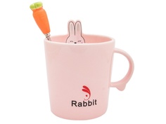 Кружка Эврика Веселый Зайчик с морковкой N 1 320ml Red 30174
