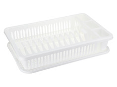 Сушилка для посуды 42x29x8cm пластмассовая White М1174 Без производителя