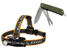 Фонарь Fenix HM61R + складной нож Ruike S22 GHM61RS22G