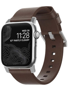 Аксессуар Ремешок Nomad для APPLE Watch 44-42mm Modern Strap Brown-Silver NM1A4RSM00