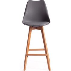 Стул TetChair Secret De Maison Tulip bar (mod. C1014H) пластик/дерево серый 024 /натуральный