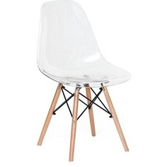 Стул TetChair Secret De Maison Cindy (Eames) (mod. 001) / 1 шт. в упаковке \ дерево береза/металл/сиденье пластик прозрачный /Transparent