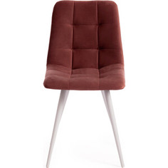 Стул TetChair Chilly (mod. 7095) ткань/металл коралловый barkhat 15 /белый