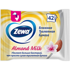 Туалетная бумага Zewa МИНДАЛЬНОЕ МОЛОЧКО влажная, 42 шт (6785)
