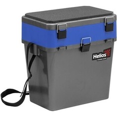 Ящик для зимней рыбалки Helios серый/синий (HS-IB-19-GB)