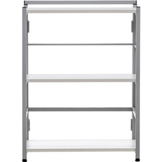 Стеллаж раскладной Leset Пако 800 трапеция, каркас серый, бетон пайн светлый