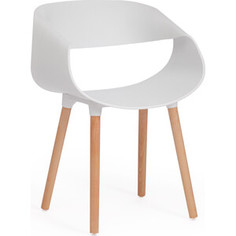 Стул TetChair QXX (mod. C1058) пластик/дерево белый 018/натуральный