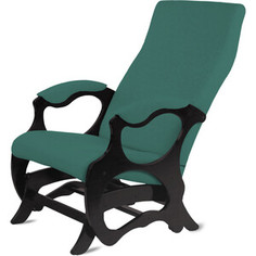 Мебелик Кресло- маятник Санторини ткань изумруд, каркас венге