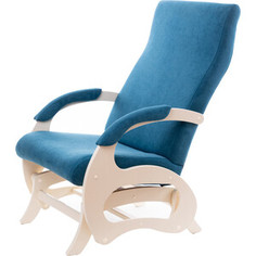 Мебелик Кресло- маятник Пиза б/вставки ткань бирюза, каркас дуб шампань