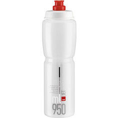 Фляга Elite 950 мл JET прозрачный, красный рисунок