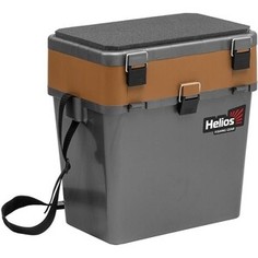 Ящик для зимней рыбалки Helios серый/золото (HS-IB-19-GGo)