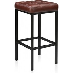 Барный стул Woodville Лофт кожзам мустанг браун / черный матовый
