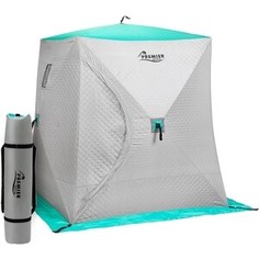 Палатка для зимней рыбалки Premier Fishing Куб Комфорт утепл. 1,5х1,5 biruza/gray (PR-ISCC-150BG)
