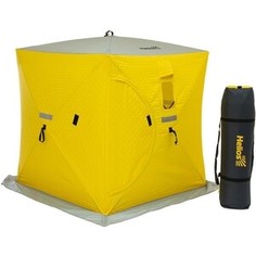 Палатка для зимней рыбалки Helios утепл. Куб 1,5х1,5 yellow/gray (HS-ISCI-150YG)