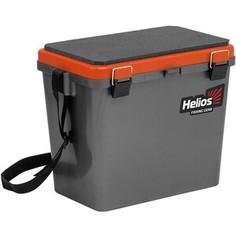 Ящик для зимней рыбалки Helios односекционный серый/оранжевый (HS-IB-19-GO-1)