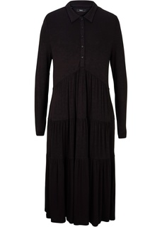 Платье макси с воланами Bonprix