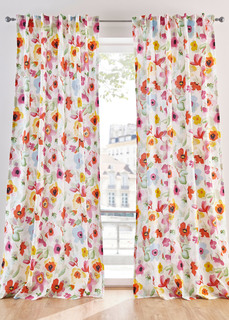 Штора с цветочным принтом Bonprix