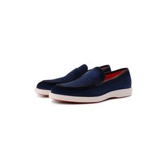 Замшевые лоферы Santoni
