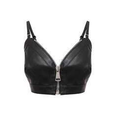Кожаный бра-топ Alexander McQueen