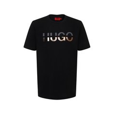 Хлопковая футболка HUGO