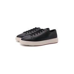 Кожаные кеды Santoni