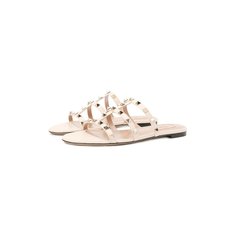 Кожаные шлепанцы Rockstud Valentino