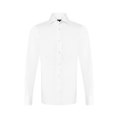 Хлопковая сорочка с воротником кент Ermenegildo Zegna