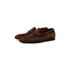 Замшевые пенни-лоферы Santoni