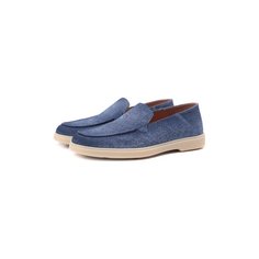 Замшевые лоферы Santoni
